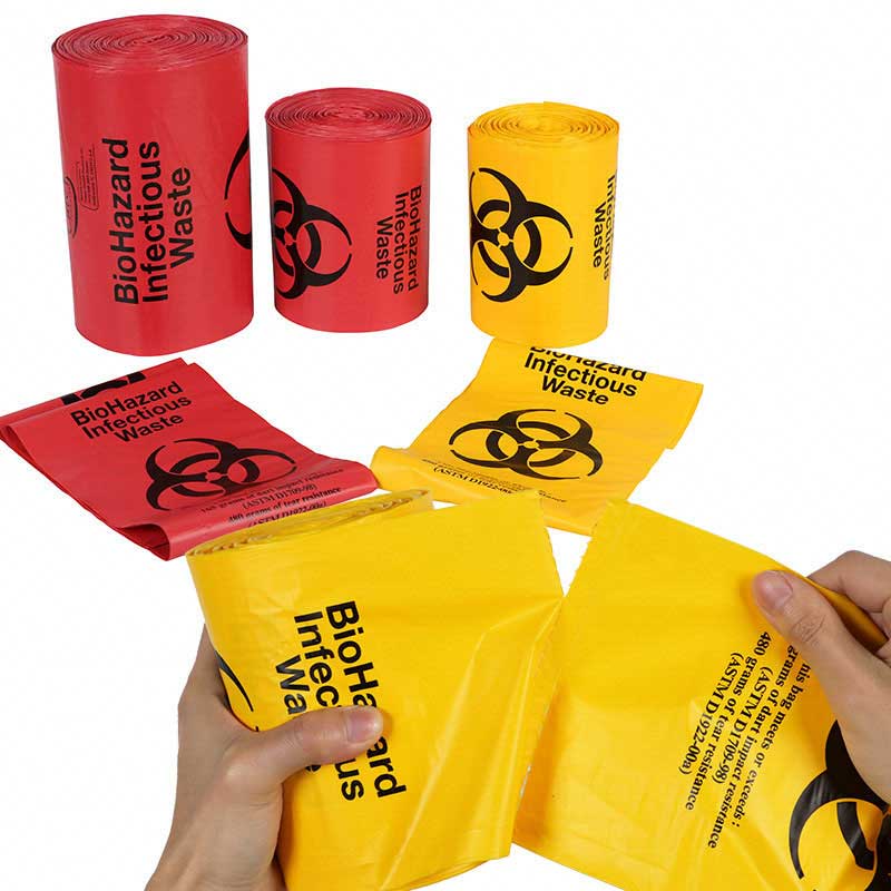 LDPE/HDPE医療廃棄物袋/医療ゴミ袋ロールタイプ